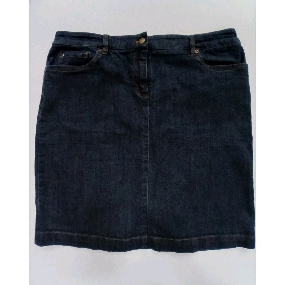 Jones New York Sport Womens Dark Wash Denim Stretch Mini Skirt Size 16